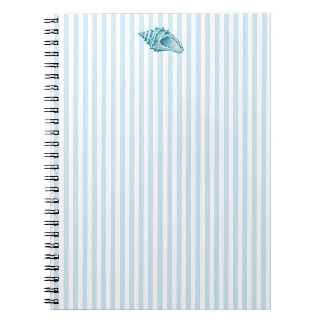 Cuaderno Concha de caracol azul marino Preppy (Frente)