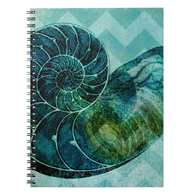 Cuaderno Concha espiral turquesa (Frente)
