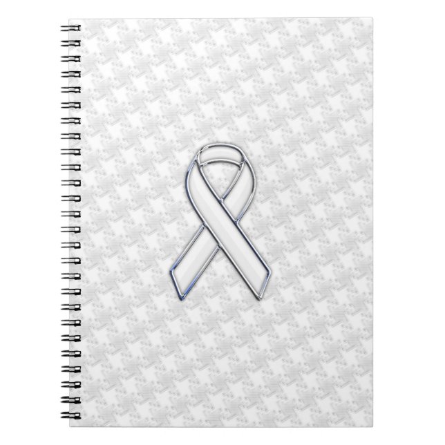 Cuaderno Conciencia de la cinta blanca cromada sobre la imp (Frente)