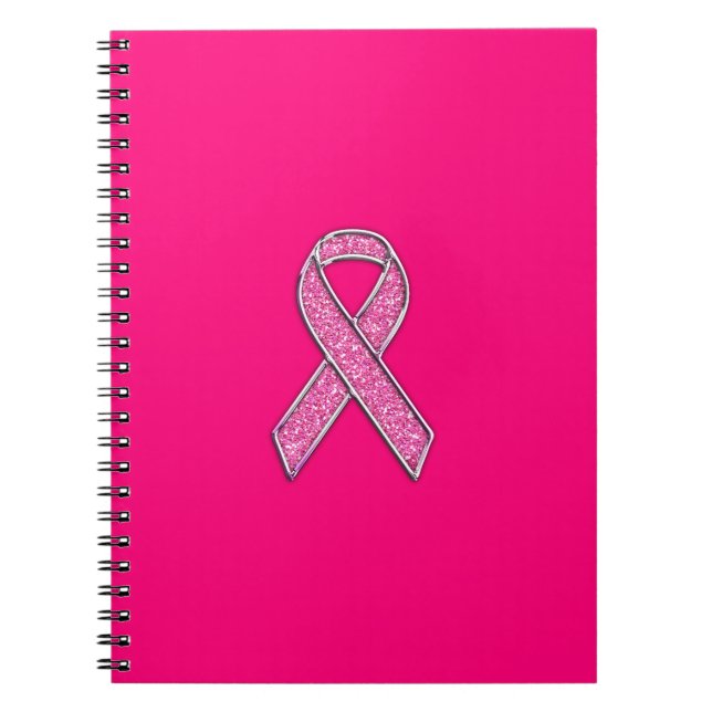 Cuaderno Conciencia de la cinta rosa con el estilo Purpurin (Frente)