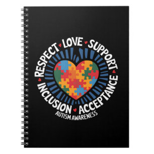 Cuaderno Conciencia del Autismo Respeto Autista Amor Apoyo