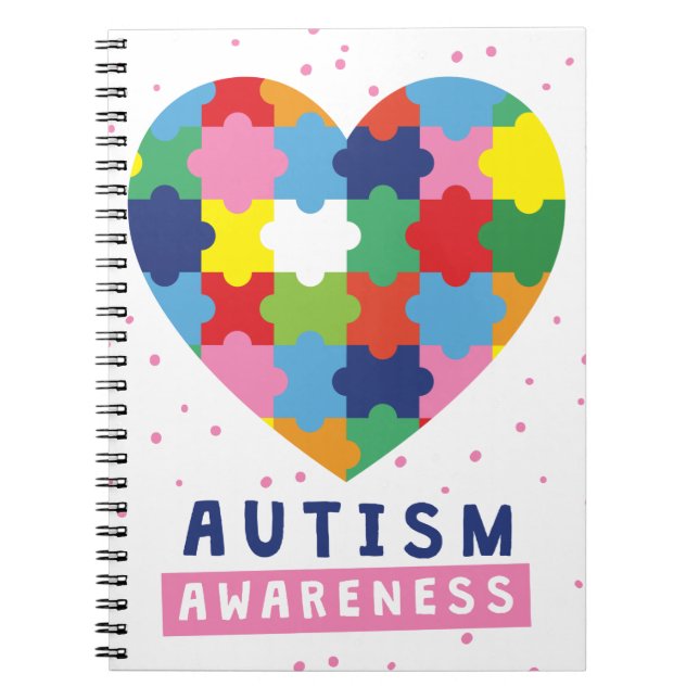 Cuaderno conciencia del autismo rosa (Frente)