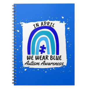Cuaderno Conciencia Sobre El Autismo En Abril Usamos Azul