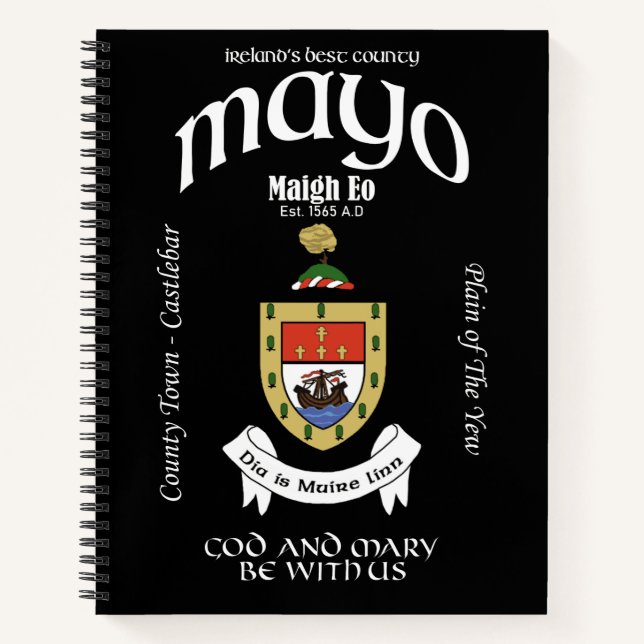 Cuaderno Condado de Mayo Ireland Crested (Anverso)