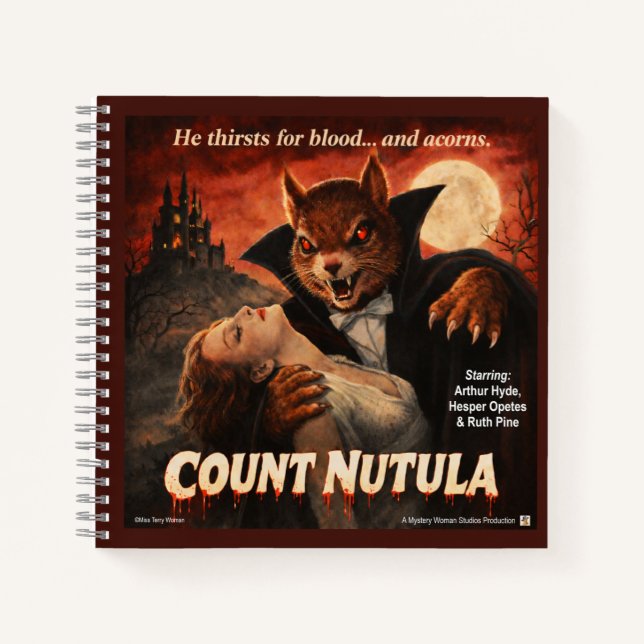 Cuaderno Conde Nutula Parodia Retro de Película (Anverso)
