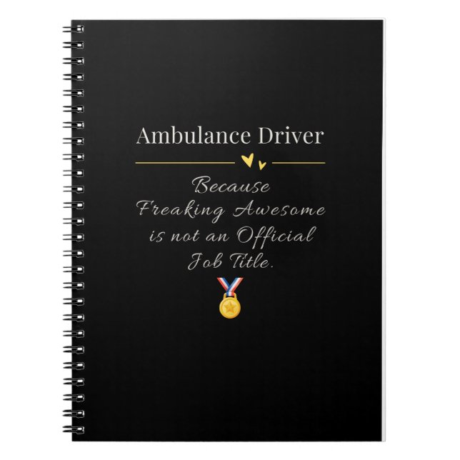 Cuaderno Conductor de ambulancia (Frente)