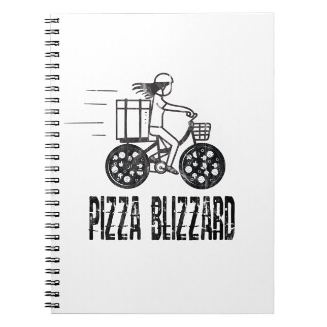 Cuaderno Conductor de Blizzard Bike Courier Pizza (Frente)