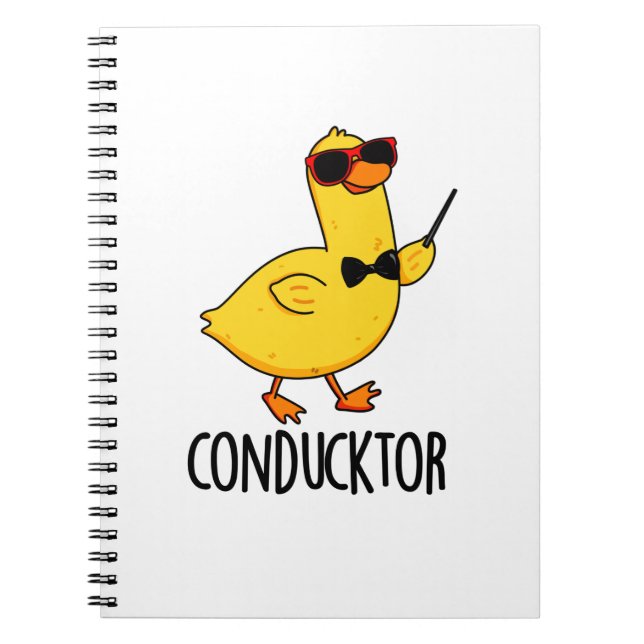 Cuaderno Conductor Pato Divertido Música Pato Conductor Chi (Frente)