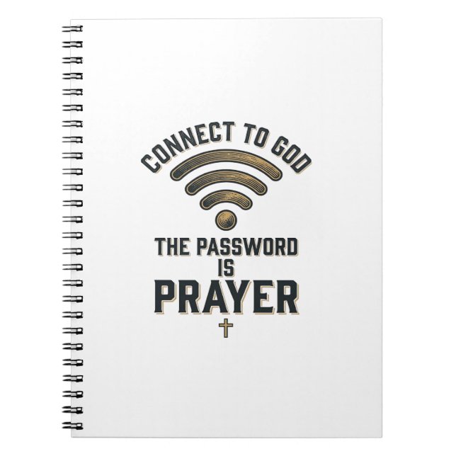 Cuaderno Conectar con Dios Oración Cristiana Diseño Vectori (Frente)