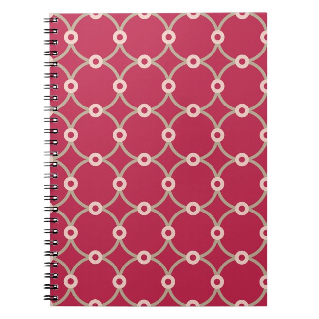 Cuaderno Conectividad nuclear - magenta - patrón ininterrum (Frente)