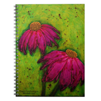 cuaderno 'Coneflowers púrpura espiral