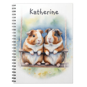 Cuaderno Conejillos de Indias Lindos en un Columpio Persona
