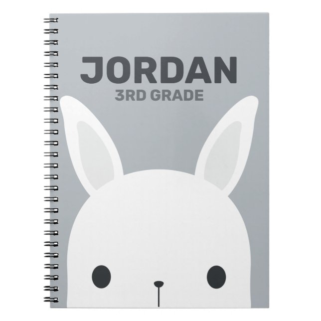 Cuaderno Conejito Adorable con Nombre Personalizado (Frente)