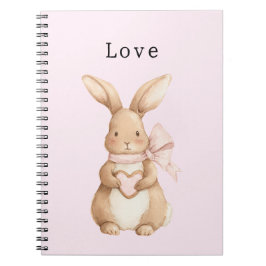 Cuaderno Conejito Adorable Corazón Moño Amor