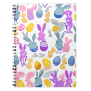 Cuaderno conejito con huevos de Pascua
