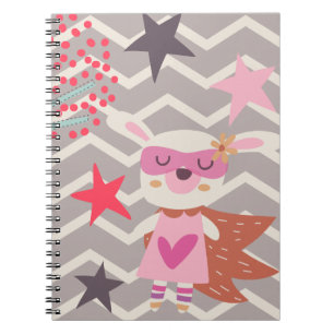 Cuaderno Conejito del super héroe del chica