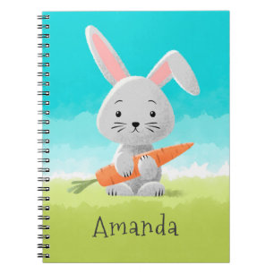 Cuaderno Conejito divertido de dibujos animados para niña