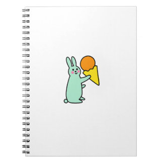 Cuaderno Conejito Lindo Sosteniendo Helado