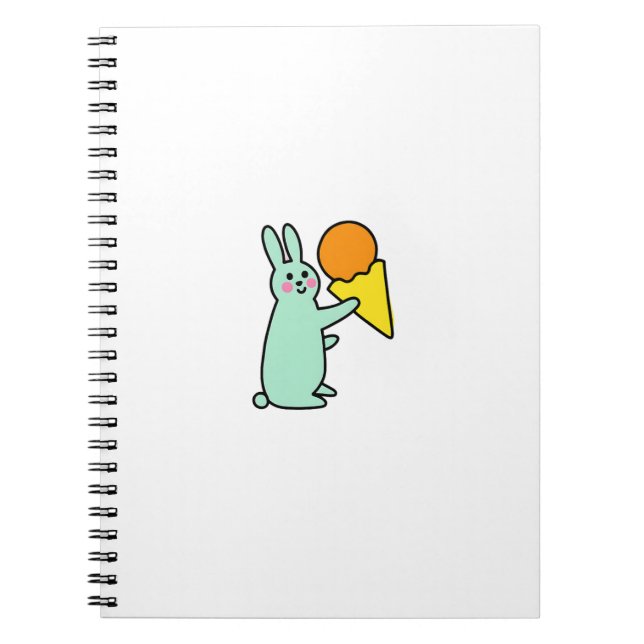 Cuaderno Conejito Lindo Sosteniendo Helado (Frente)