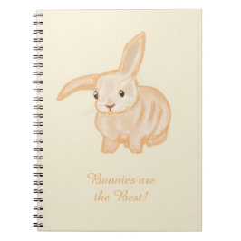 Cuaderno Conejito marrón lindo - transparente sobre beige. 