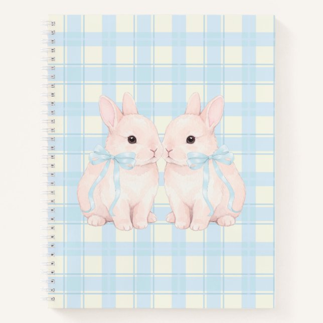 Cuaderno Conejitos de Pascua de Malvavisco Rosa (Anverso)