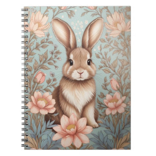 Cuaderno Conejo Bebé Adorable Floral Pastel