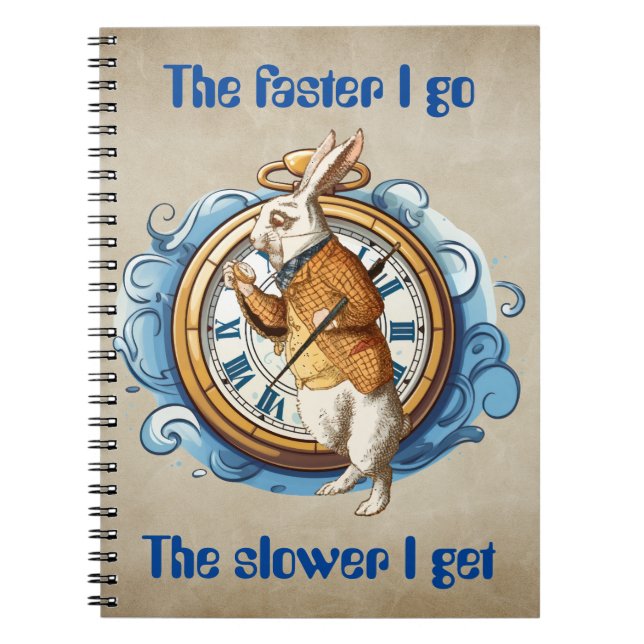 Cuaderno Conejo blanco, personaje de Alice In Wonderland. (Frente)