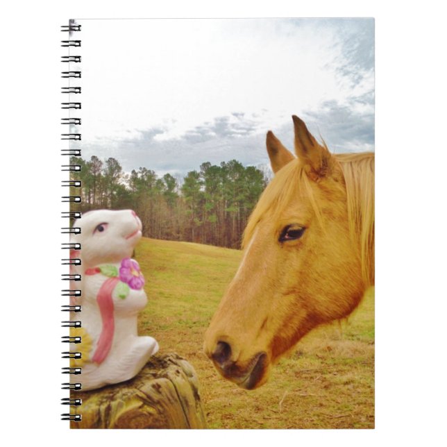 Cuaderno Conejo blanco y caballo amarillo (Frente)