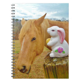 Cuaderno Conejo blanco y caballo amarillo rubio