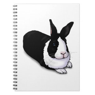 Cuaderno Conejo blanco y negro