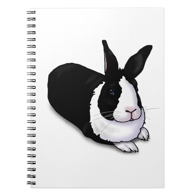 Cuaderno Conejo blanco y negro (Frente)