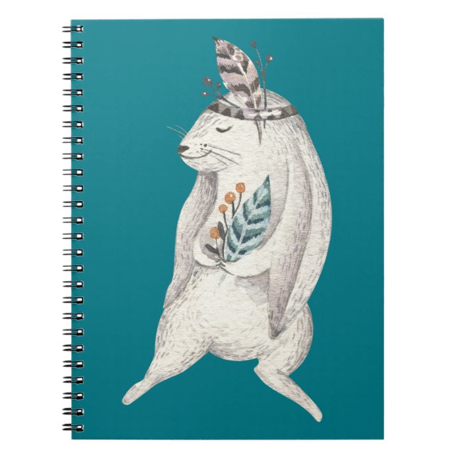 Cuaderno Conejo Boho de Acuarela (Frente)