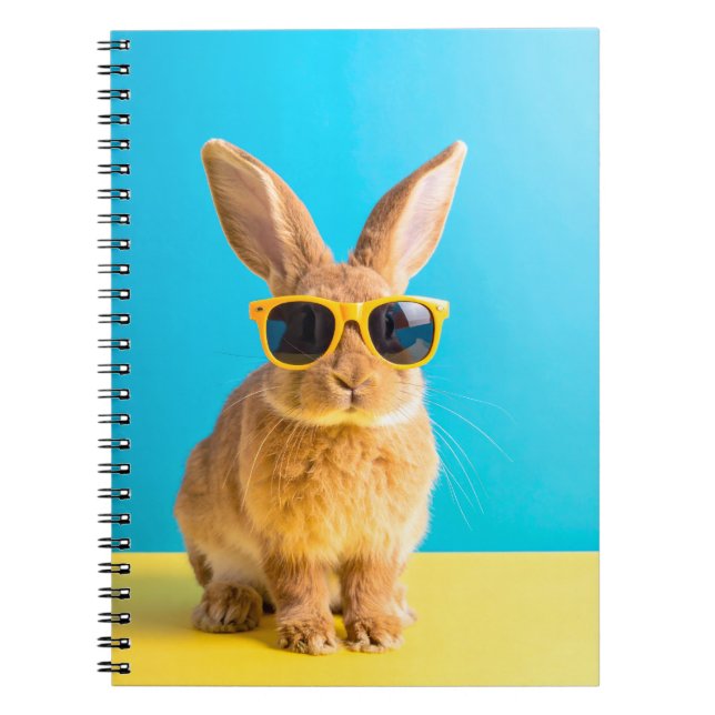 Cuaderno conejo con gafas de sol (Frente)