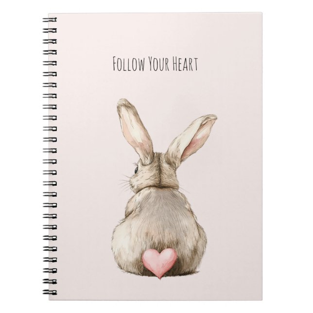 Cuaderno Conejo Corazón de Conejito Rubor (Frente)
