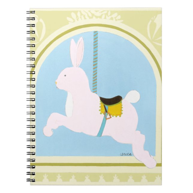 Cuaderno Conejo de carrusel por June Erica Vess (Frente)
