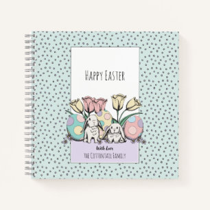 Cuaderno Conejo de conejo dulce pastel Feliz Pascua