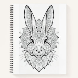 Cuaderno Conejo de cristal Arte geométrico impreso | Elegan