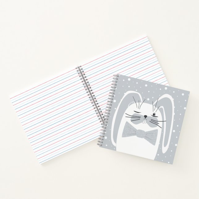 Cuaderno Conejo de dibujos animados, símbolo 2023.  (Interior)