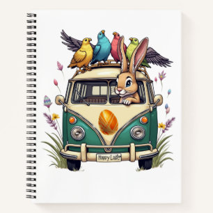 Cuaderno Conejo de Pascua en bus con amigos de aves - Ce de