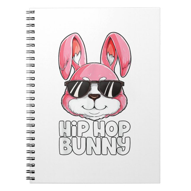 Cuaderno Conejo de Pascua Hip Hop Niños Niñas Hombres Conej (Frente)