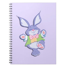 Cuaderno Conejo de Pascua morado bailando