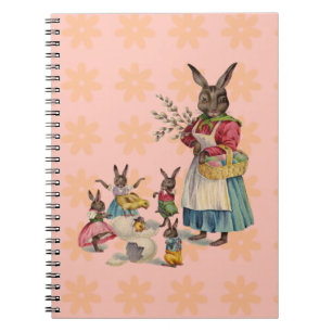 Cuaderno Conejo de Pascua Pollo Conejo Huevos