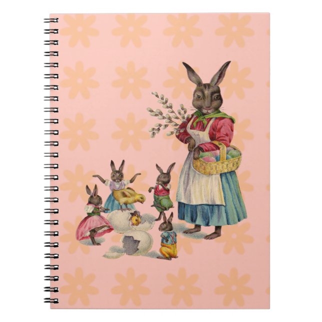 Cuaderno Conejo de Pascua Pollo Conejo Huevos (Frente)