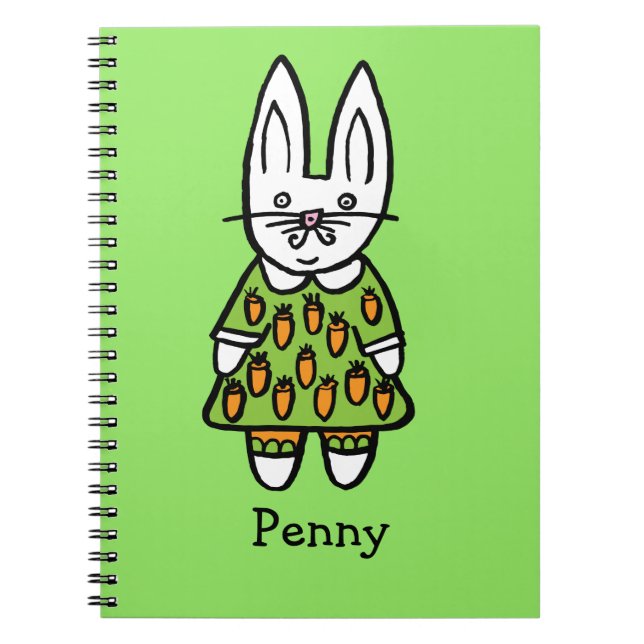 Cuaderno Conejo de Penny personalizado (Frente)