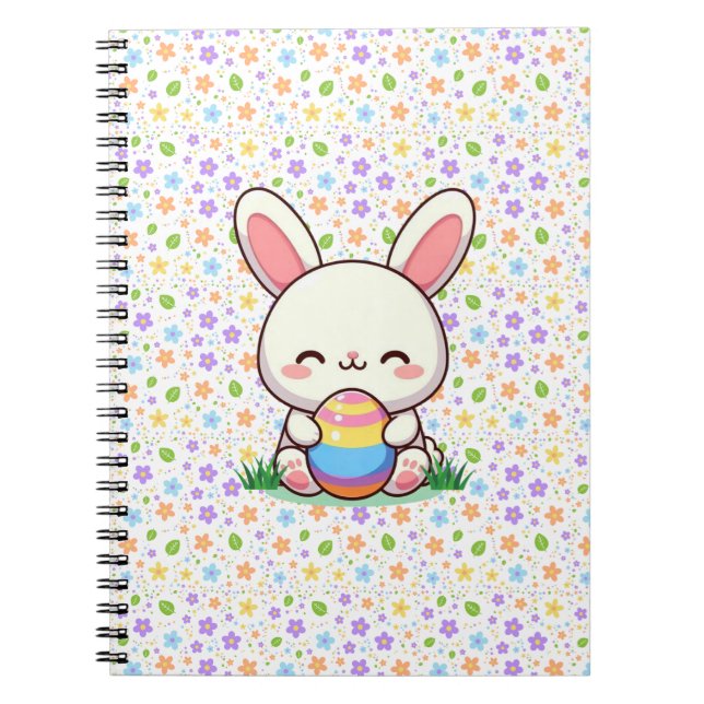 Cuaderno Conejo de primavera/Semana Santa con huevo (Frente)