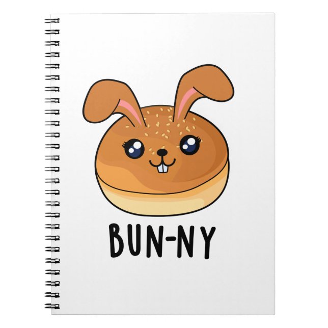 Cuaderno Conejo divertido Bunny Rabbit Bun Pun (Frente)