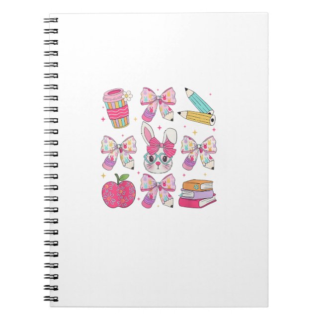 Cuaderno Conejo Divertido Coqueta Lazo Conejo Profesor Pasc (Frente)
