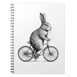 Cuaderno Conejo En Bicicleta Bungalow Ciclismo Hombres En B