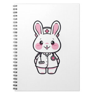 Cuaderno Conejo Kawaii como enfermera
