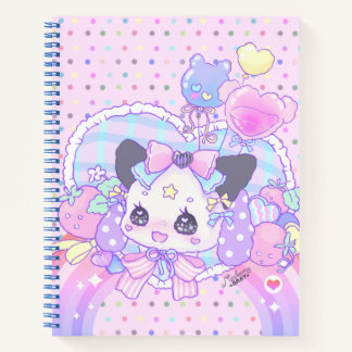 Cuaderno Conejo Kitty - kei de hadas, kawaii lindo, rosa pa